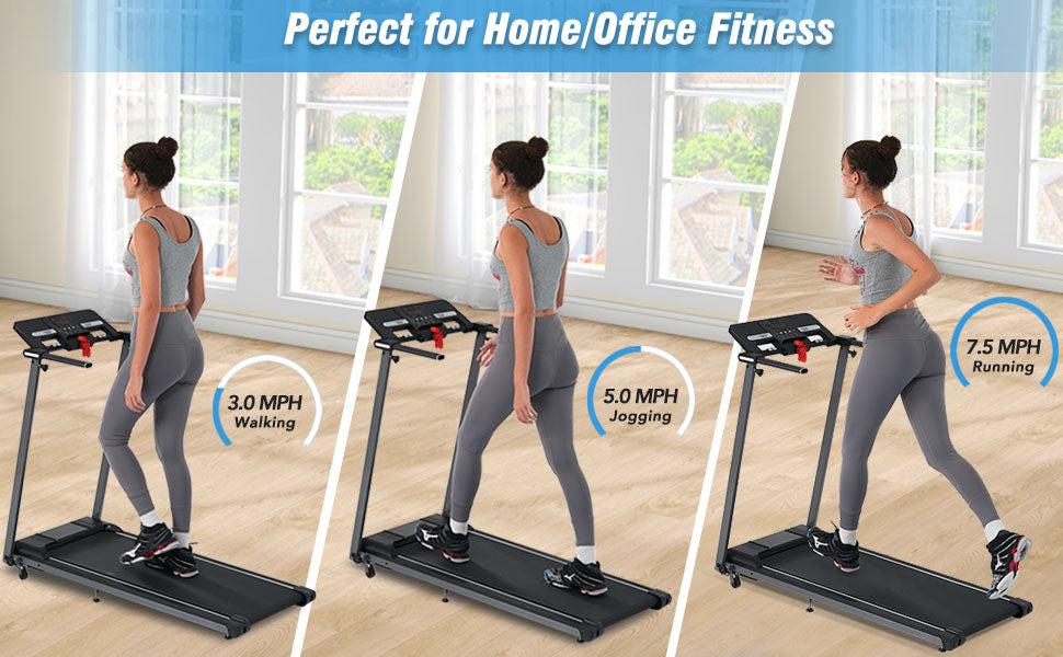 NEW Folding Treadmills Walking Pad Treadmill for Home Office -2.5HP Walking Treadmill With Incline Bluetooth Speaker