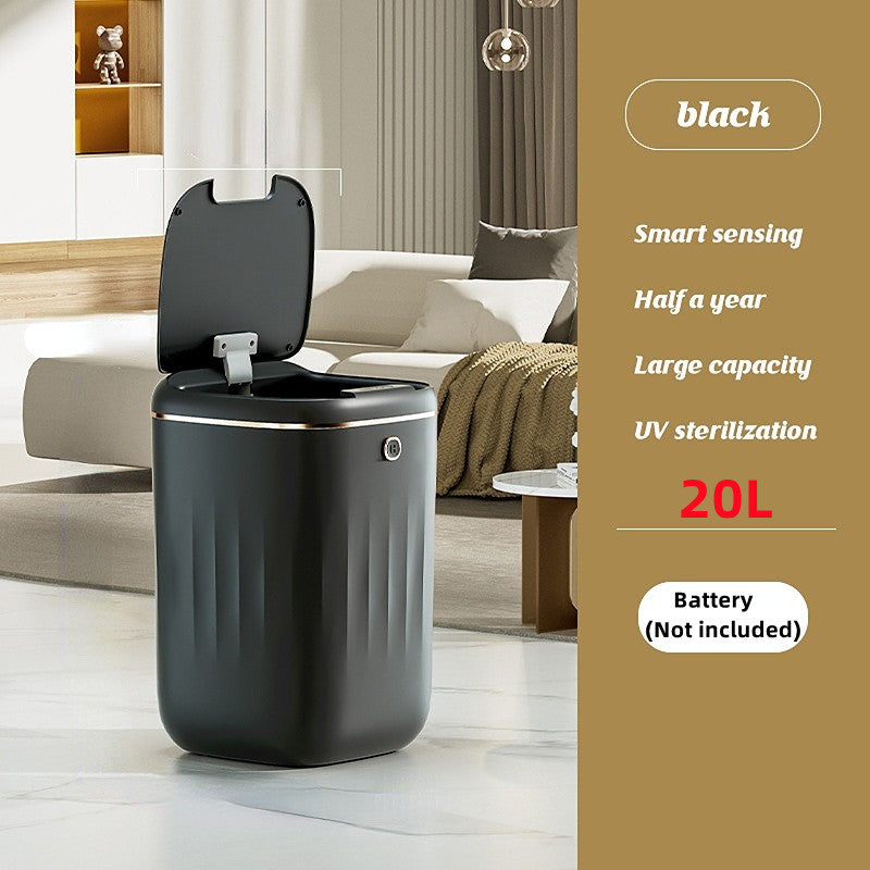 Xiaomi White Light Luxury Intelligent Sensor Garbage Can Home Living Room Silent Slow Drop Kitchen Touch-Free Open Lid Garbage Can