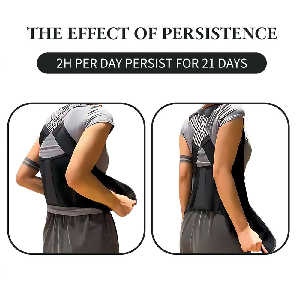 Posture correction belt with strong open back correction, anti hunchback adult student back support