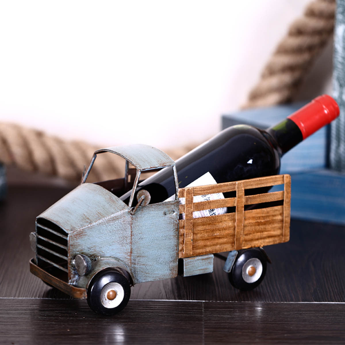 Pickup Truck Wine Rack Decoration, Creative Home Decoration, Modern Metal Decoration Crafts