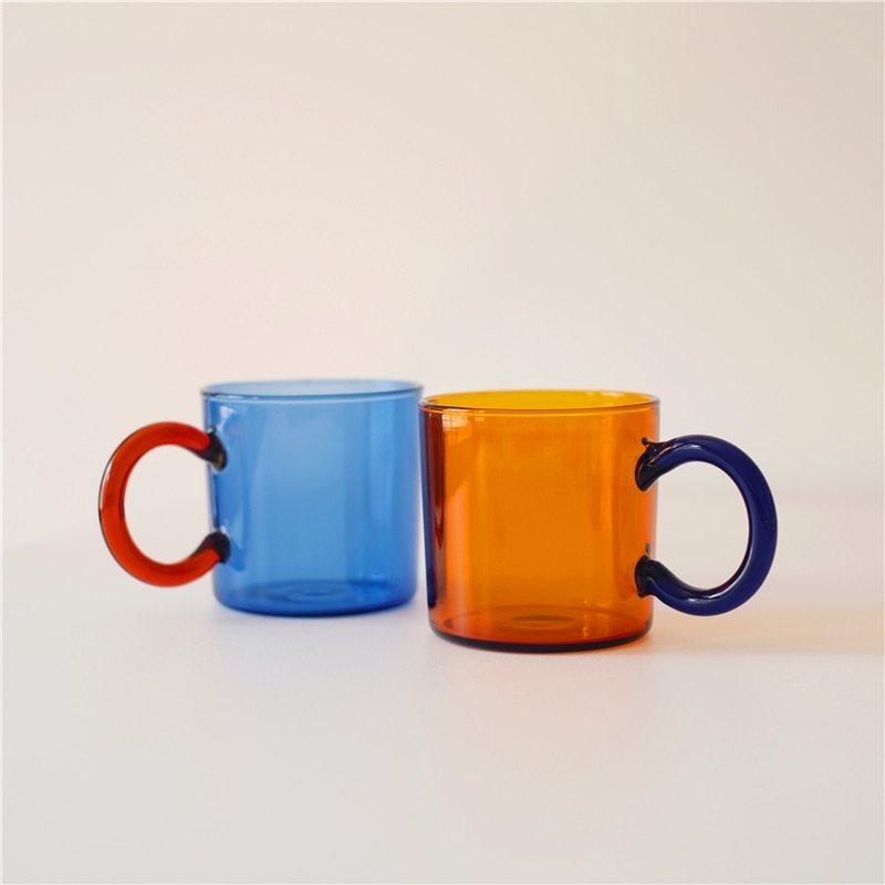 Color Thickened Glass Coffee Cup High Temperature Resistant Glass