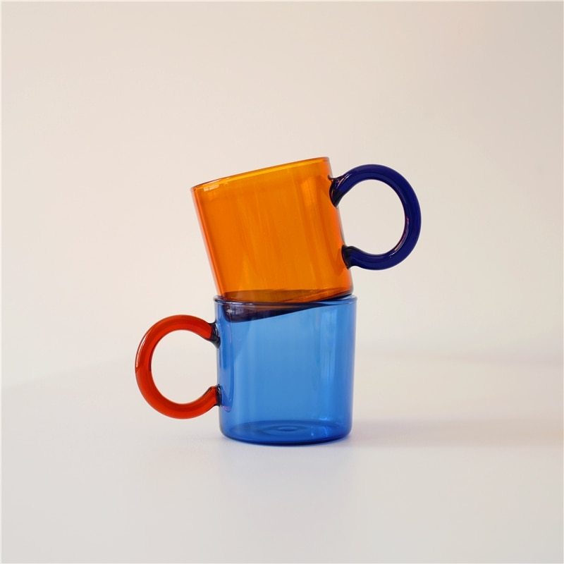 Color Thickened Glass Coffee Cup High Temperature Resistant Glass