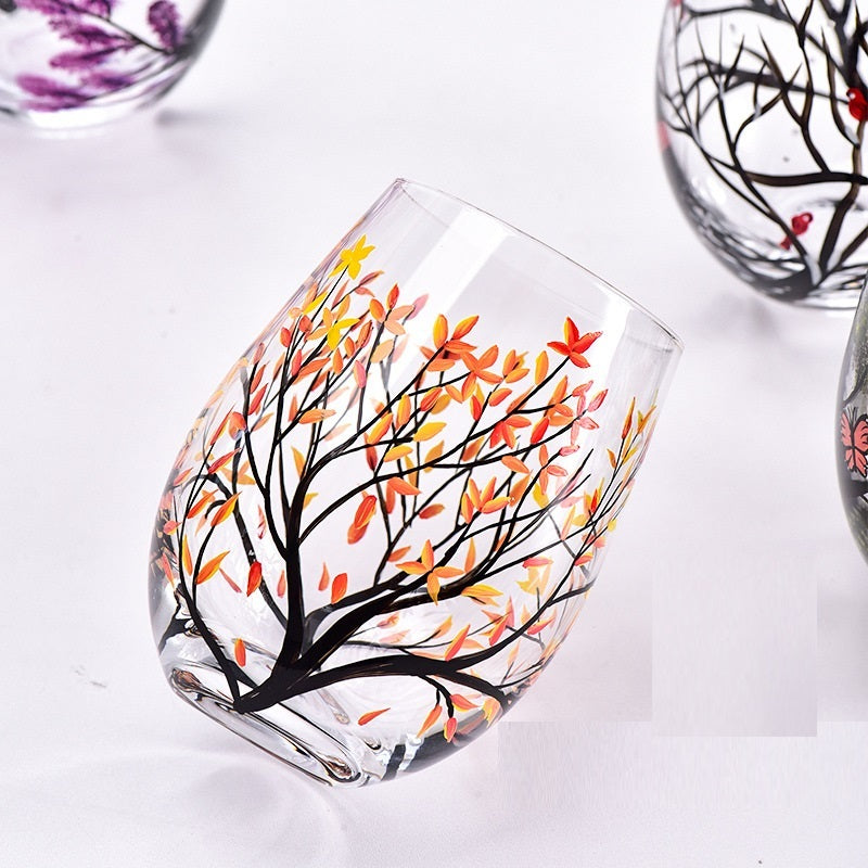 Hand Painted Home Light Luxury Glass Goblet