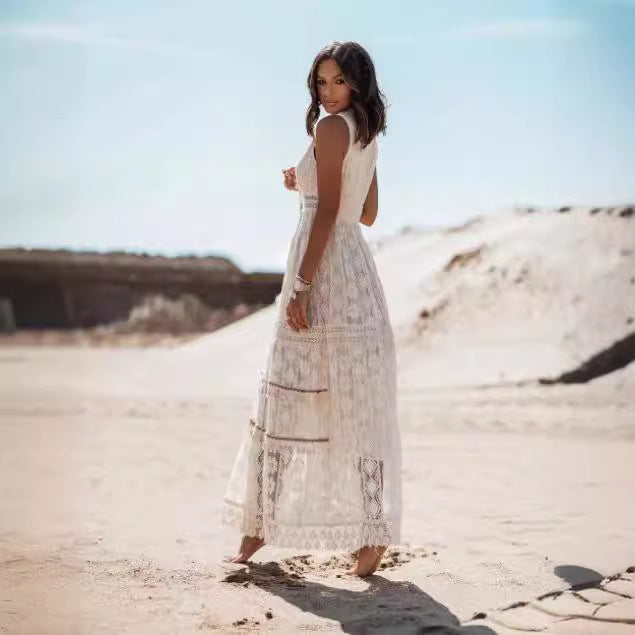 APHRODITE-Bohemian women's lace long summer dress