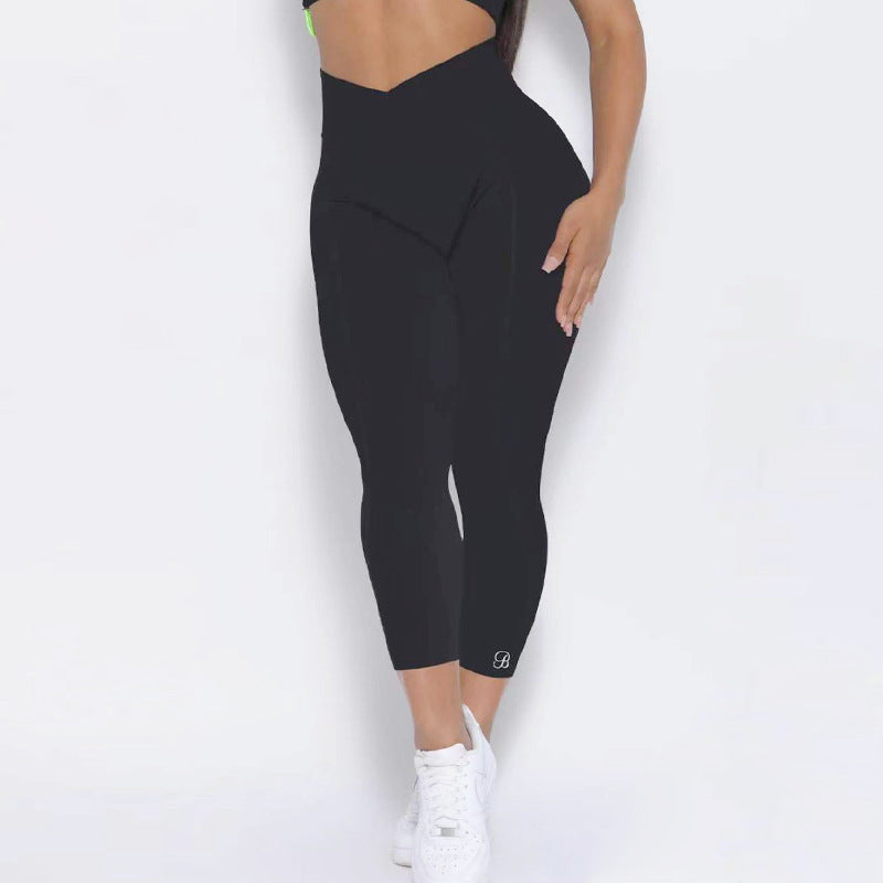 Women's yoga suit set, single shoulder bra, zipper, short sleeves, hip lifting shorts, long pants, fitness