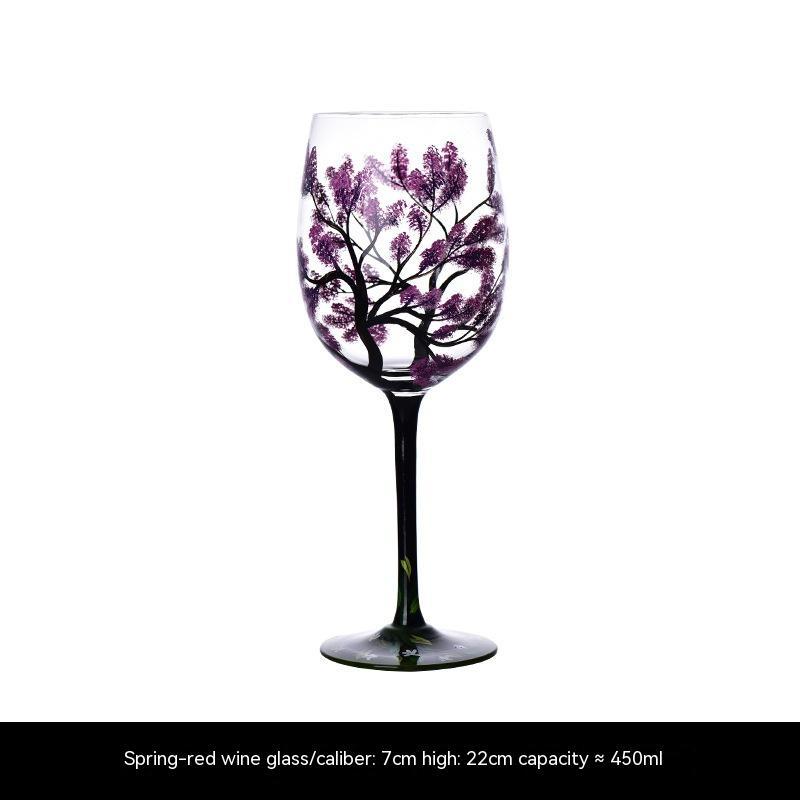 Hand Painted Home Light Luxury Glass Goblet