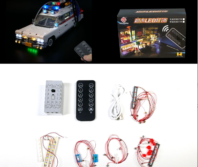 DIY building block lighting compatible with LEGO 10274 Ghostbusters new Ghostbusters car LED building block remote control lighting