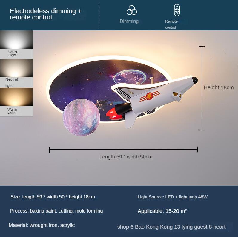 Space Plane Cartoon Modern Simple LED Lamps