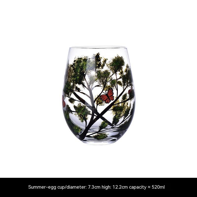 Hand Painted Home Light Luxury Glass Goblet