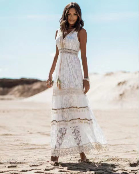 APHRODITE-Bohemian women's lace long summer dress