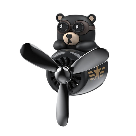 Bear airplane-cute little black bear pilot (or other motives),aromatherapy air perfume for car