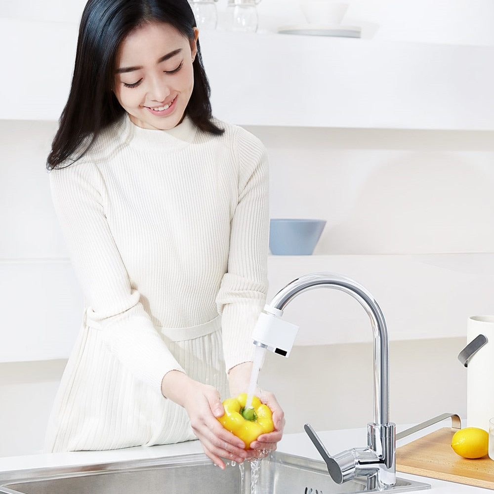 Original Xiaomi Xiaoda Automatic Water Saver Tap Smart Faucet Sensor Infrared Water Energy Saving Device Kitchen Nozzle Tap