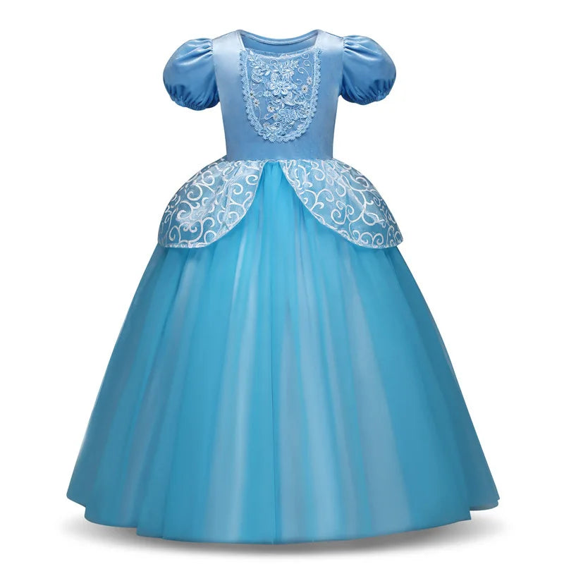 Disney Cinderella Princess Girls Dress Kids Dresses for Girls Christmas Dress Up Costume Party Ball Gown Girl Summer Dress