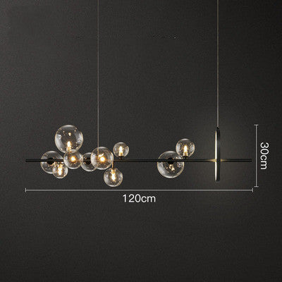 Light Luxury Restaurant Chandelier Creative Strip Lamp Modern Minimalist Bubble Lamp