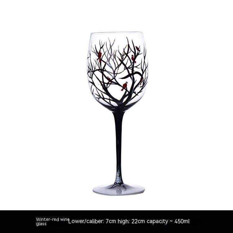 Hand Painted Home Light Luxury Glass Goblet