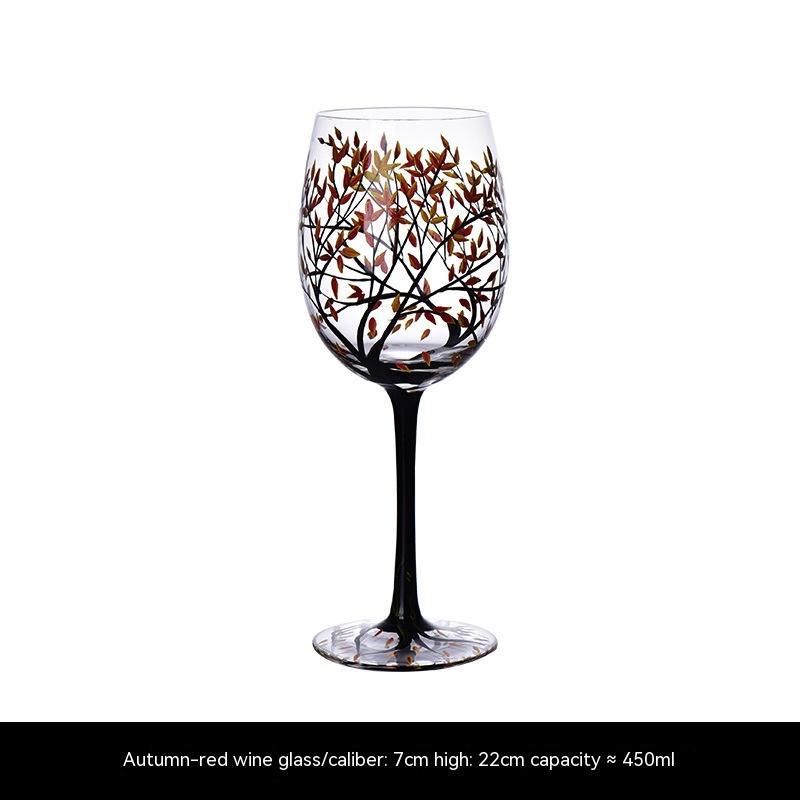 Hand Painted Home Light Luxury Glass Goblet