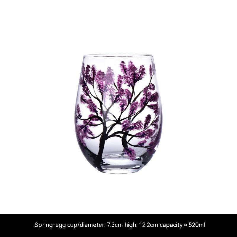 Hand Painted Home Light Luxury Glass Goblet