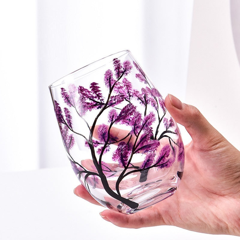 Hand Painted Home Light Luxury Glass Goblet