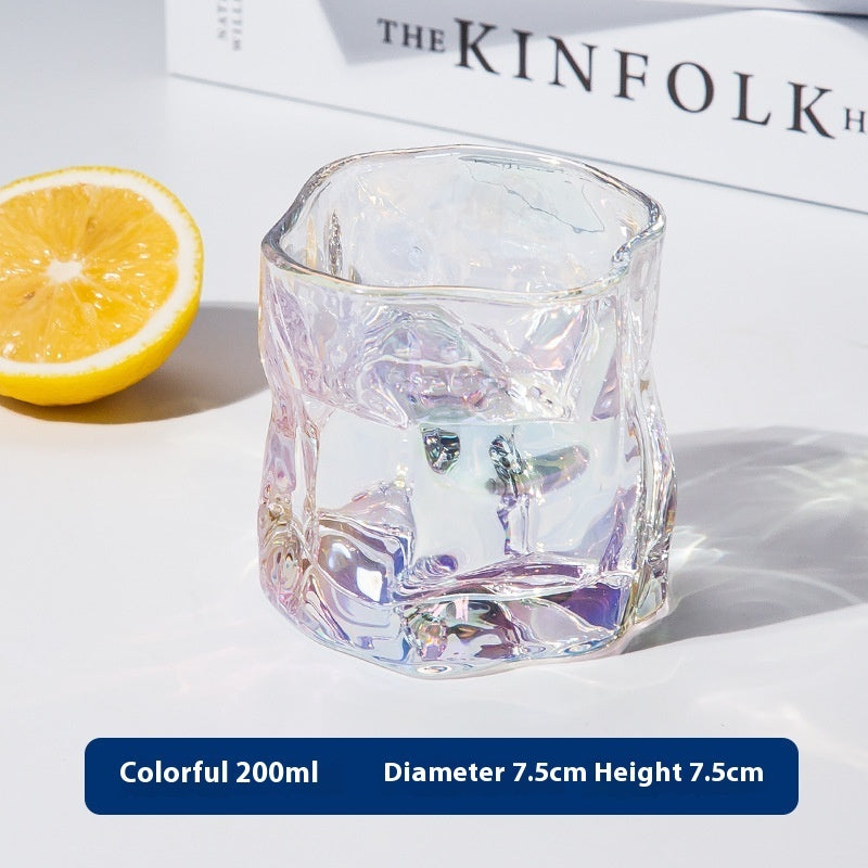 Light Luxury Whiskey Twisted Glass Style Drinking Cup Good-looking Color Glass Nordic Style Beer Steins